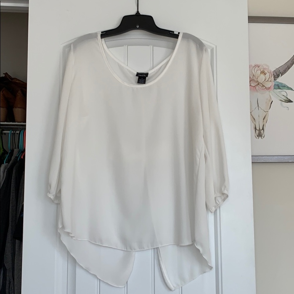 Rue 21 sheer bow blouse.